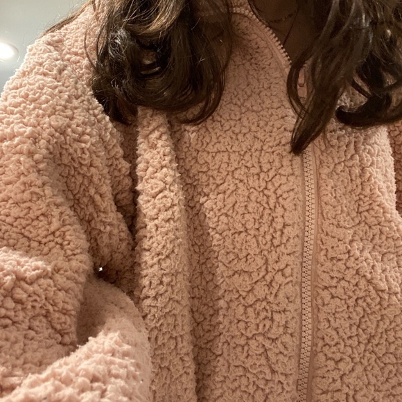 Light Pink Urban Outfitters Fuzzy Coat/Jacket - Picture 4 of 4